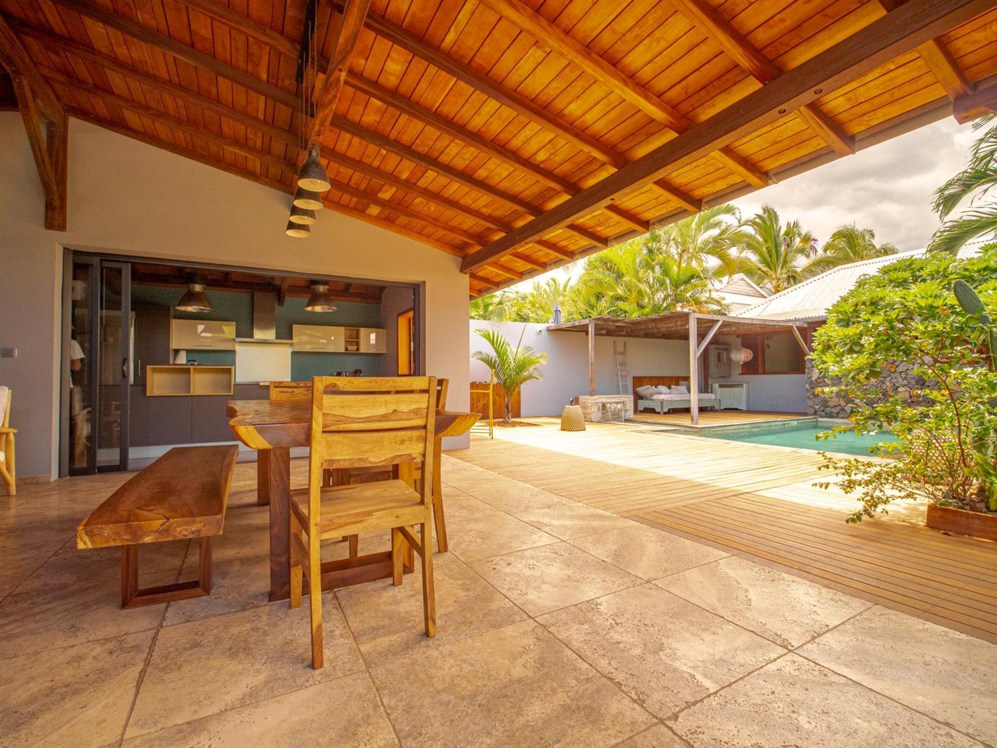 La Kaz Veloutier - Villa 4 Chambres Avec Piscine La Saline Le Bains Ngoại thất bức ảnh